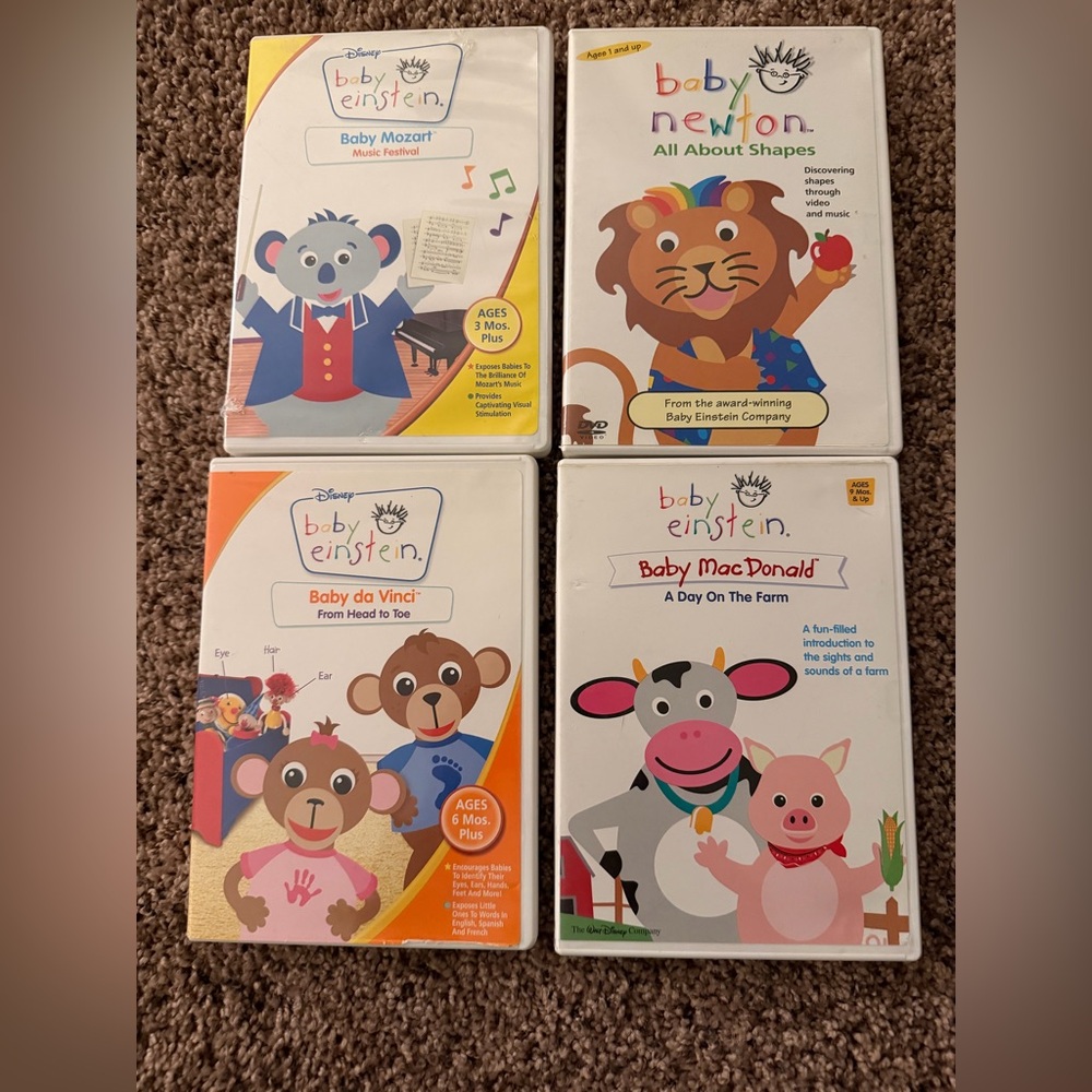 Baby Einstein lot of 4 DVDs